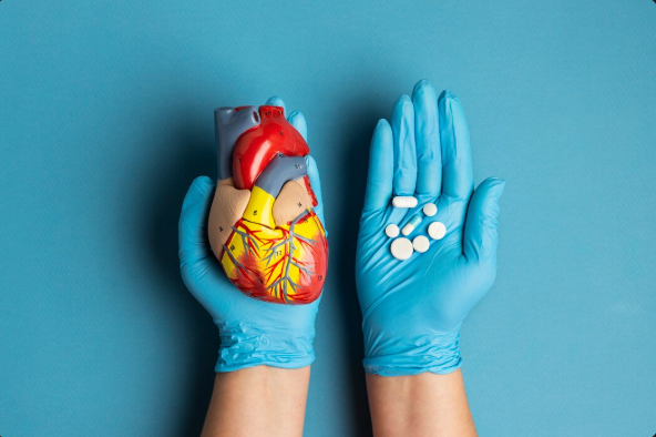 Ilustrasi perawatan jantung menggunakan obat-obatan